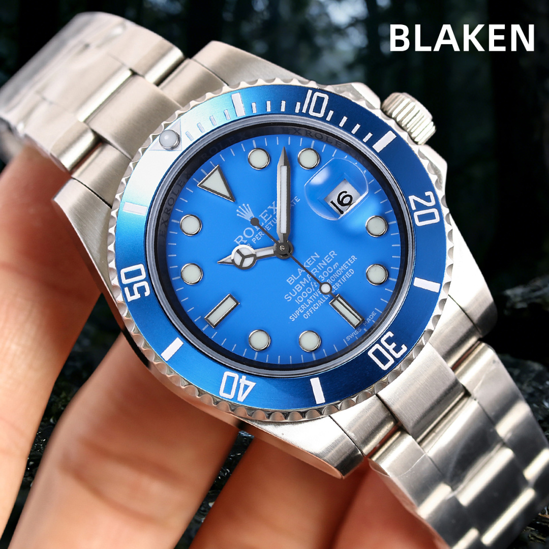 一比一Rolex Blaken藍面改裝水鬼腕錶 高仿機械男錶潮流運動款| 13 一比一Rolex Blaken藍面改裝水鬼腕錶 高仿機械男錶潮流運動款