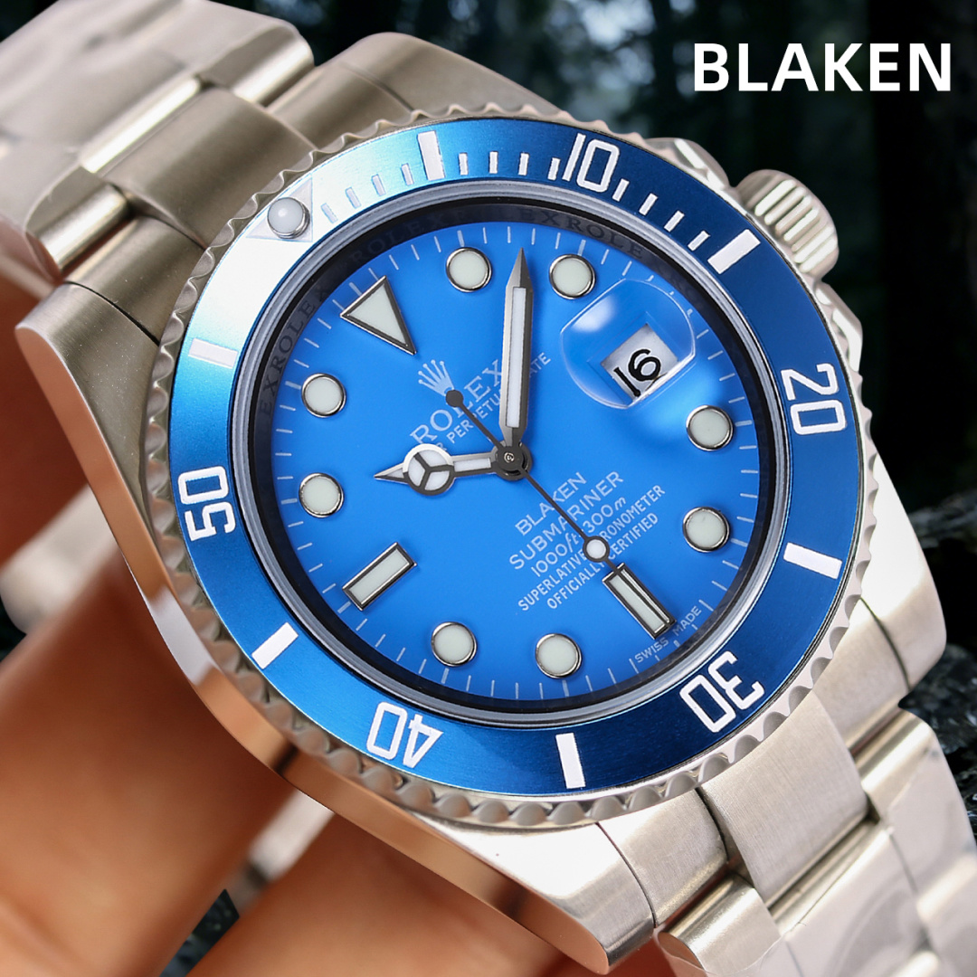 一比一Rolex Blaken藍面改裝水鬼腕錶 高仿機械男錶潮流運動款| 12 一比一Rolex Blaken藍面改裝水鬼腕錶 高仿機械男錶潮流運動款