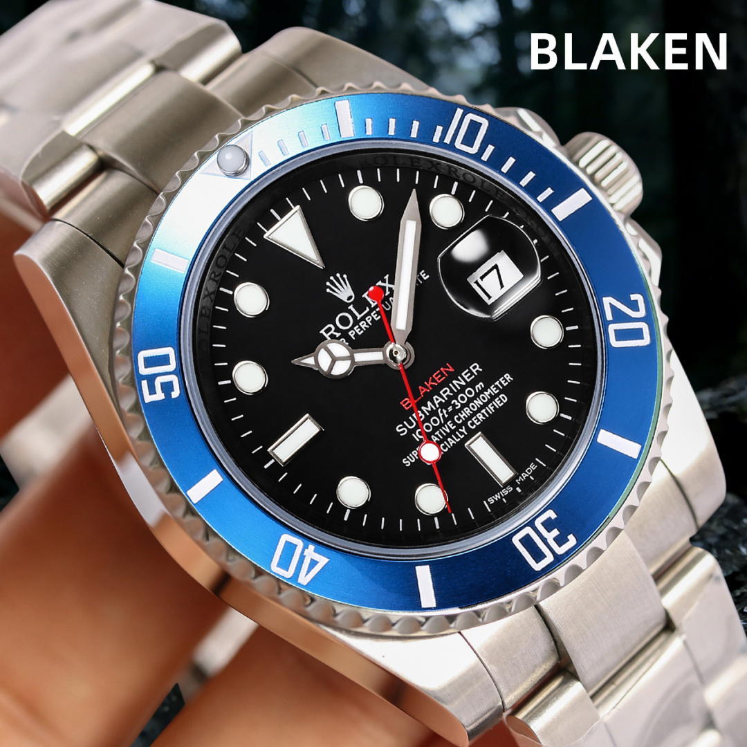 一比一Rolex Blaken藍面改裝水鬼腕錶 高仿機械男錶潮流運動款| 10 一比一Rolex Blaken藍面改裝水鬼腕錶 高仿機械男錶潮流運動款