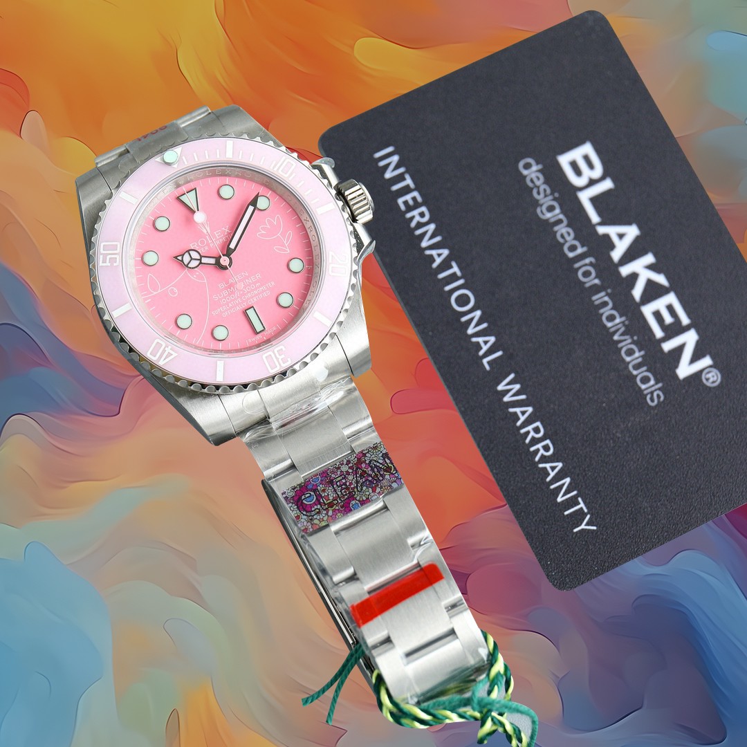 高仿Rolex粉色客製水鬼腕錶 高仿機械女錶時尚款| 13 高仿Rolex粉色客製水鬼腕錶 高仿機械女錶時尚款
