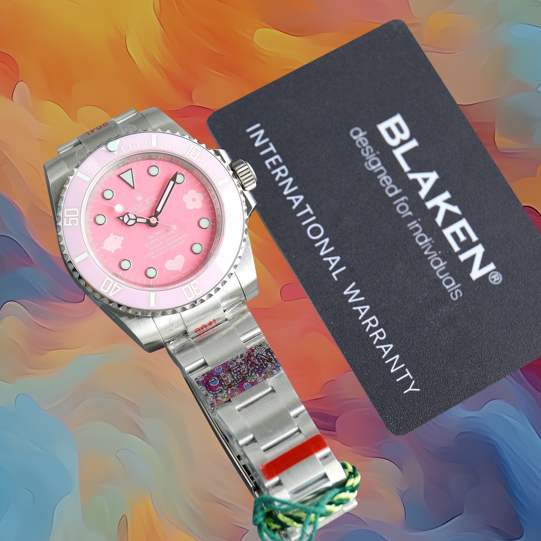 高仿Rolex粉色花紋水鬼腕錶 精緻版機械女錶個性款| 11 高仿Rolex粉色花紋水鬼腕錶 精緻版機械女錶個性款