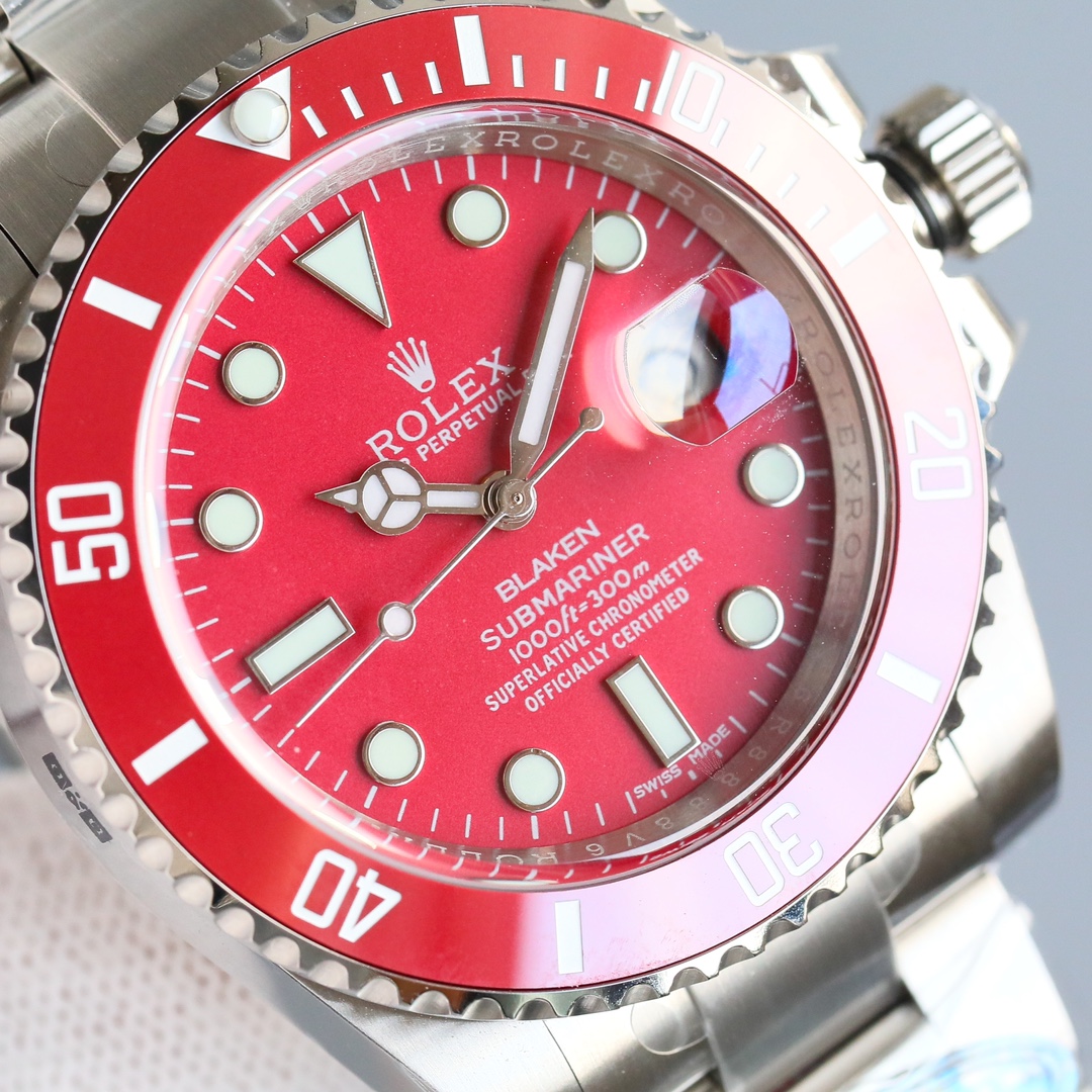 一比一Rolex紅色客製水鬼腕錶 高仿機械男錶潮流款| 9 一比一Rolex紅色客製水鬼腕錶 高仿機械男錶潮流款