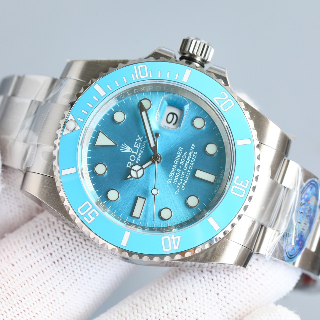ROLEX高仿水鬼冰藍面潛水腕錶 高仿彩色陶瓷圈運動男士手錶| 12 ROLEX高仿水鬼冰藍面潛水腕錶 高仿彩色陶瓷圈運動男士手錶