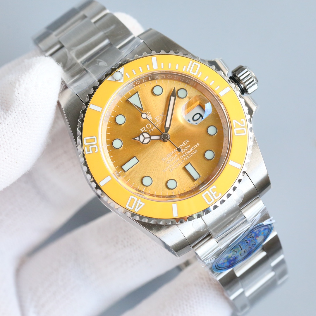 ROLEX一比一水鬼金黃面腕錶 彩色錶圈潛水系列高端復刻手錶| 14 ROLEX一比一水鬼金黃面腕錶 彩色錶圈潛水系列高端復刻手錶