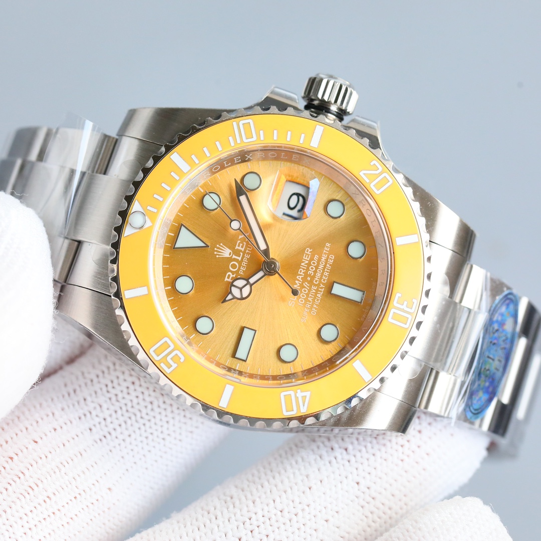 ROLEX一比一水鬼金黃面腕錶 彩色錶圈潛水系列高端復刻手錶| 12 ROLEX一比一水鬼金黃面腕錶 彩色錶圈潛水系列高端復刻手錶