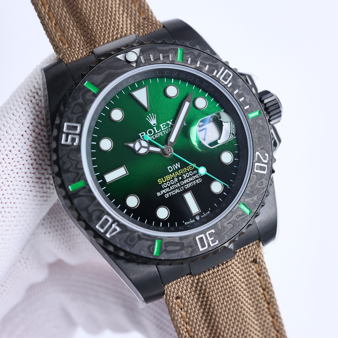 ROLEX一比一DiW綠面水鬼腕錶 碳纖維紋理潛水運動男士手錶| 14 ROLEX一比一DiW綠面水鬼腕錶 碳纖維紋理潛水運動男士手錶