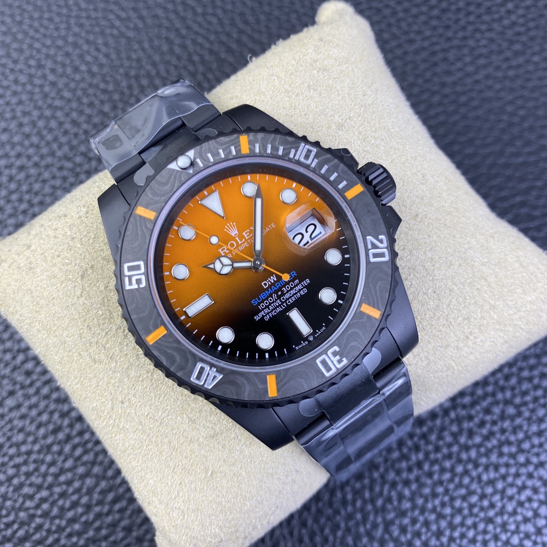 ROLEX原單DiW橘面黑殼水鬼腕錶 碳纖維潛水運動款手錶| 14 ROLEX原單DiW橘面黑殼水鬼腕錶 碳纖維潛水運動款手錶