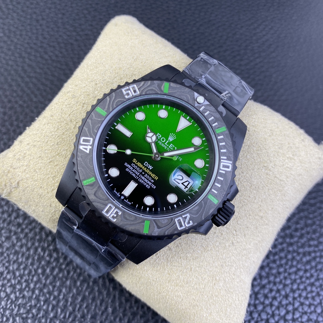 ROLEX高仿DiW綠面黑殼水鬼腕錶 碳纖維潛水風個性手錶| 13 ROLEX高仿DiW綠面黑殼水鬼腕錶 碳纖維潛水風個性手錶
