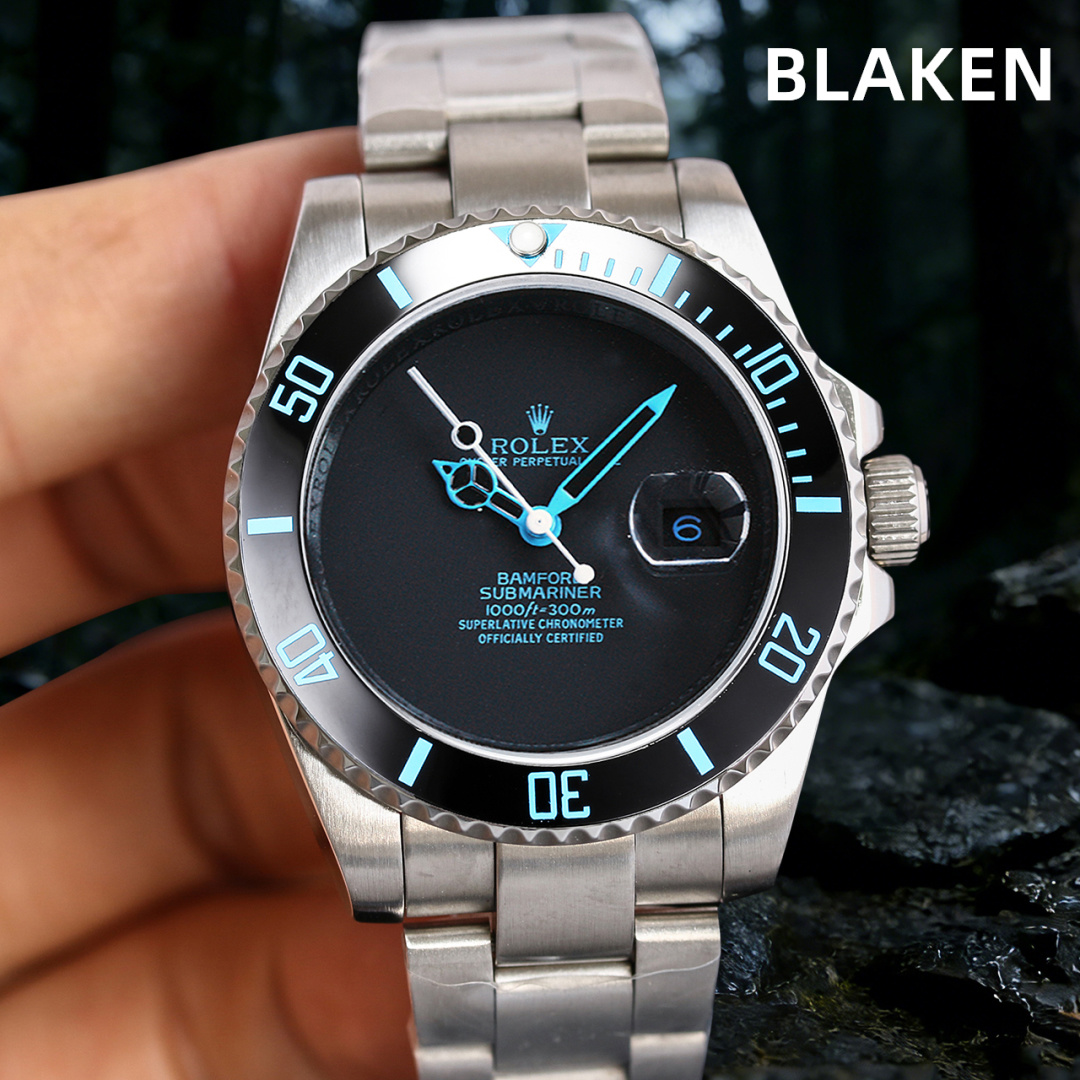 ROLEX高仿Bamford黑粉水鬼腕錶 客製化彩色刻度運動手錶| 13 ROLEX高仿Bamford黑粉水鬼腕錶 客製化彩色刻度運動手錶