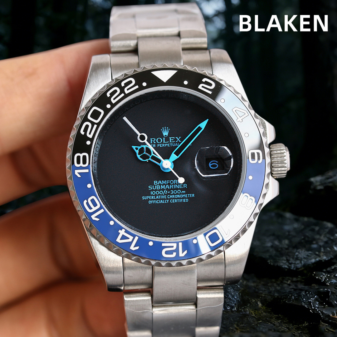 ROLEX高仿Bamford黑粉水鬼腕錶 客製化彩色刻度運動手錶| 10 ROLEX高仿Bamford黑粉水鬼腕錶 客製化彩色刻度運動手錶