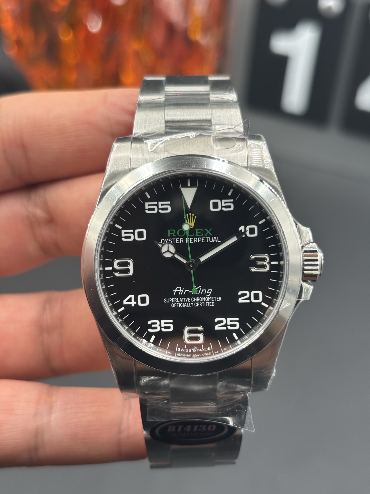 ROLEX 高仿 男款 Air King 黑面飛行員機械腕錶 運動風款| 14 ROLEX 高仿 男款 Air King 黑面飛行員機械腕錶 運動風款