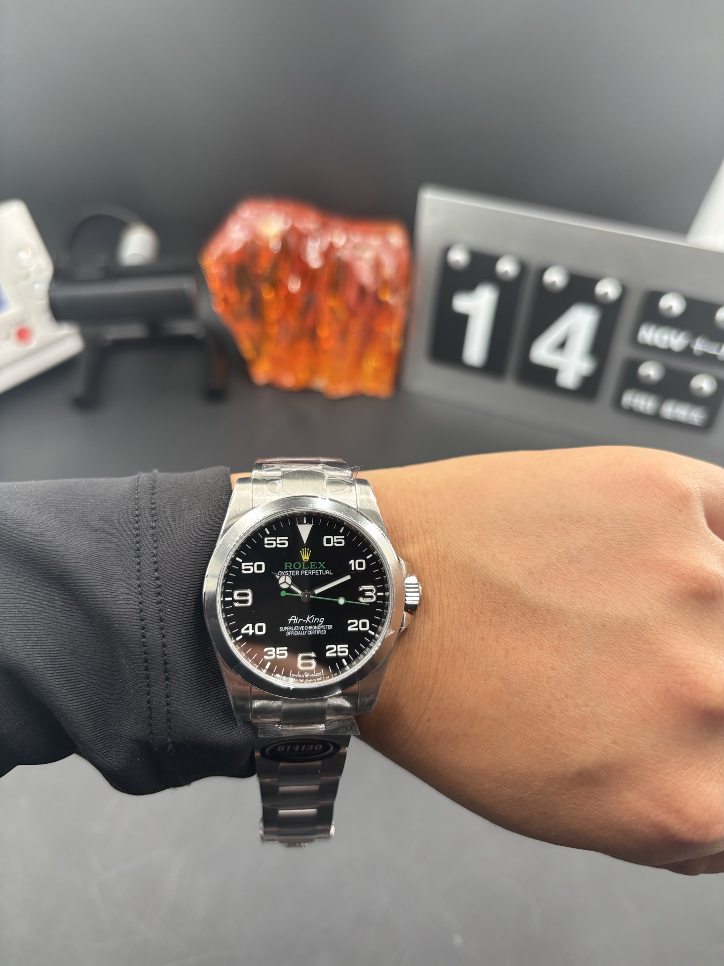 ROLEX 高仿 男款 Air King 黑面飛行員機械腕錶 運動風款| 8 ROLEX 高仿 男款 Air King 黑面飛行員機械腕錶 運動風款