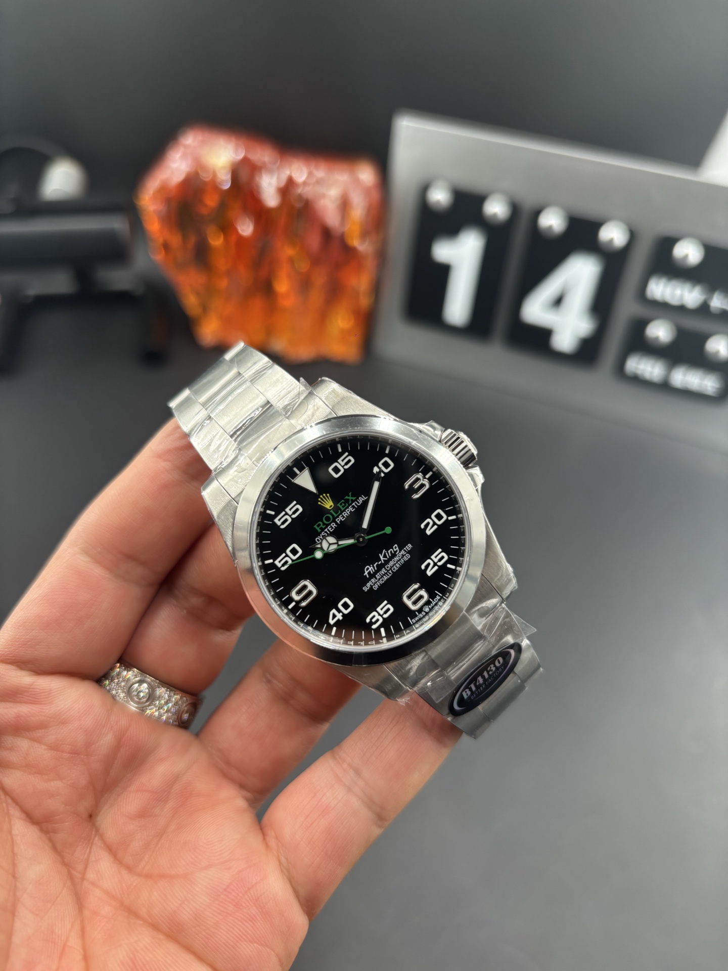 ROLEX 高仿 男款 Air King 黑面飛行員機械腕錶 運動風款| 7 ROLEX 高仿 男款 Air King 黑面飛行員機械腕錶 運動風款