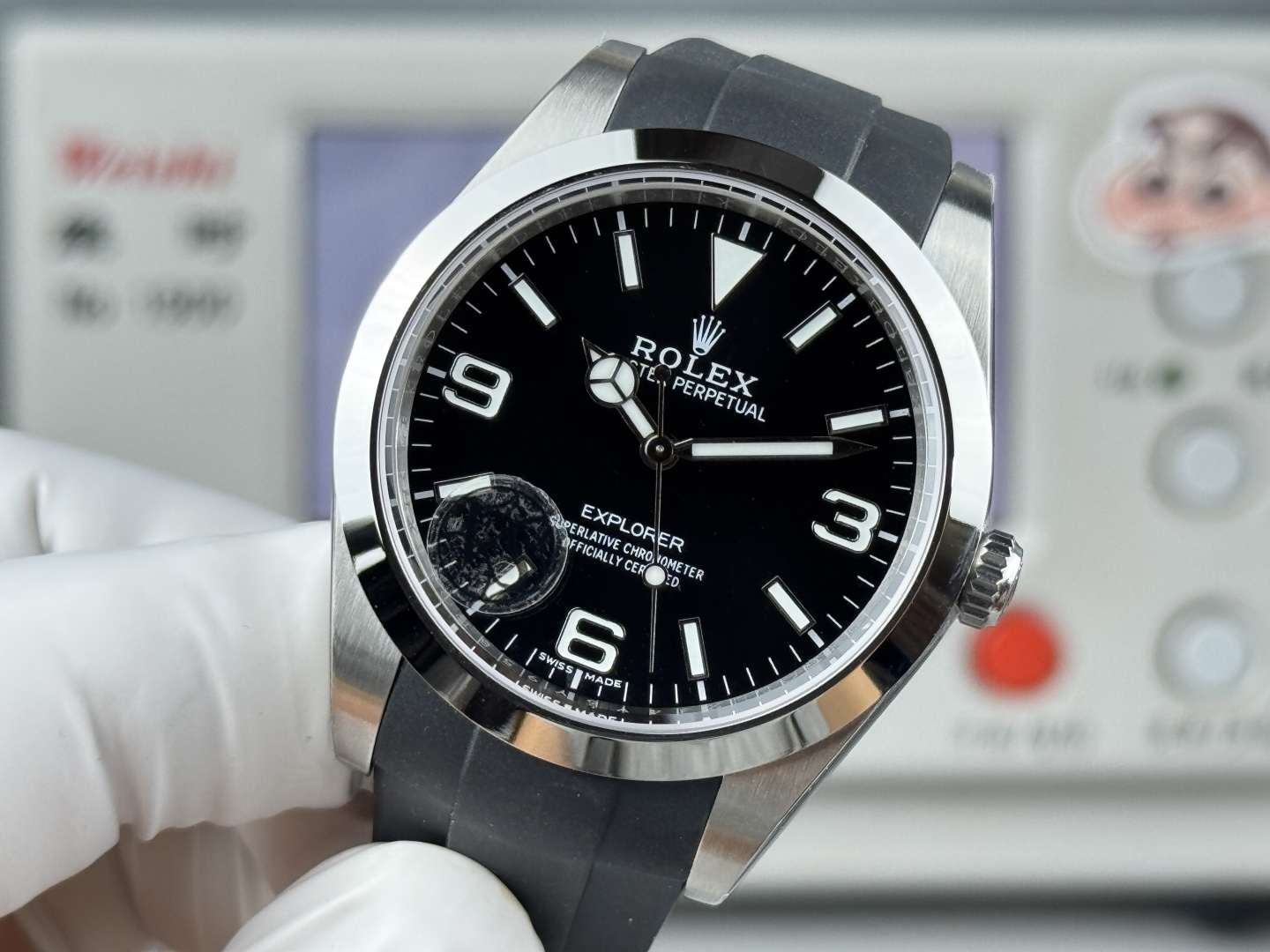 ROLEX 原單 男款 Explorer 黑面橡膠帶機械腕錶 運動休閒款| 12 ROLEX 原單 男款 Explorer 黑面橡膠帶機械腕錶 運動休閒款