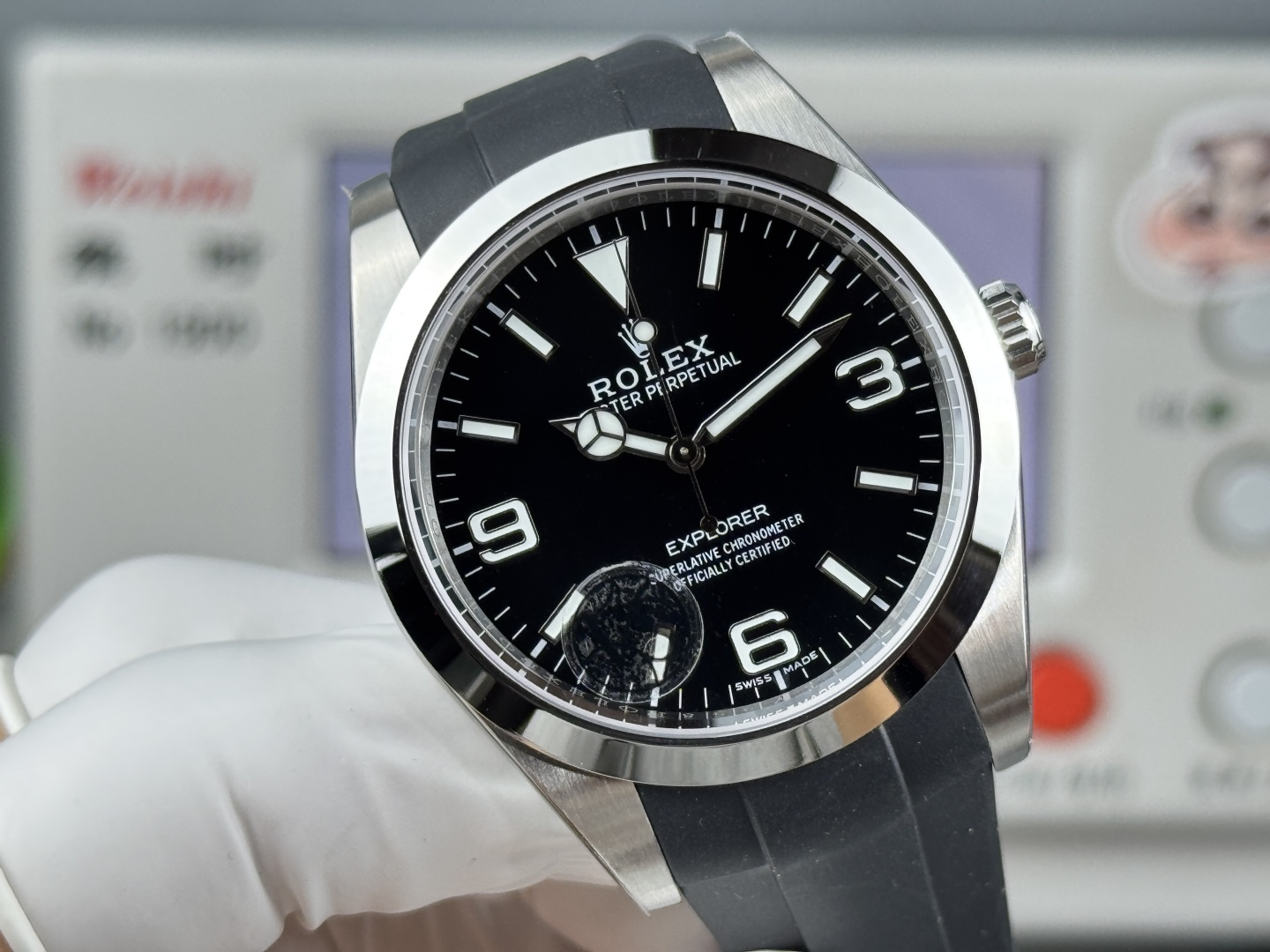 ROLEX 原單 男款 Explorer 黑面橡膠帶機械腕錶 運動休閒款| 11 ROLEX 原單 男款 Explorer 黑面橡膠帶機械腕錶 運動休閒款