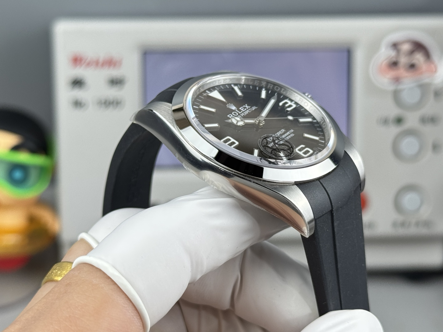 ROLEX 原單 男款 Explorer 黑面橡膠帶機械腕錶 運動休閒款| 10 ROLEX 原單 男款 Explorer 黑面橡膠帶機械腕錶 運動休閒款