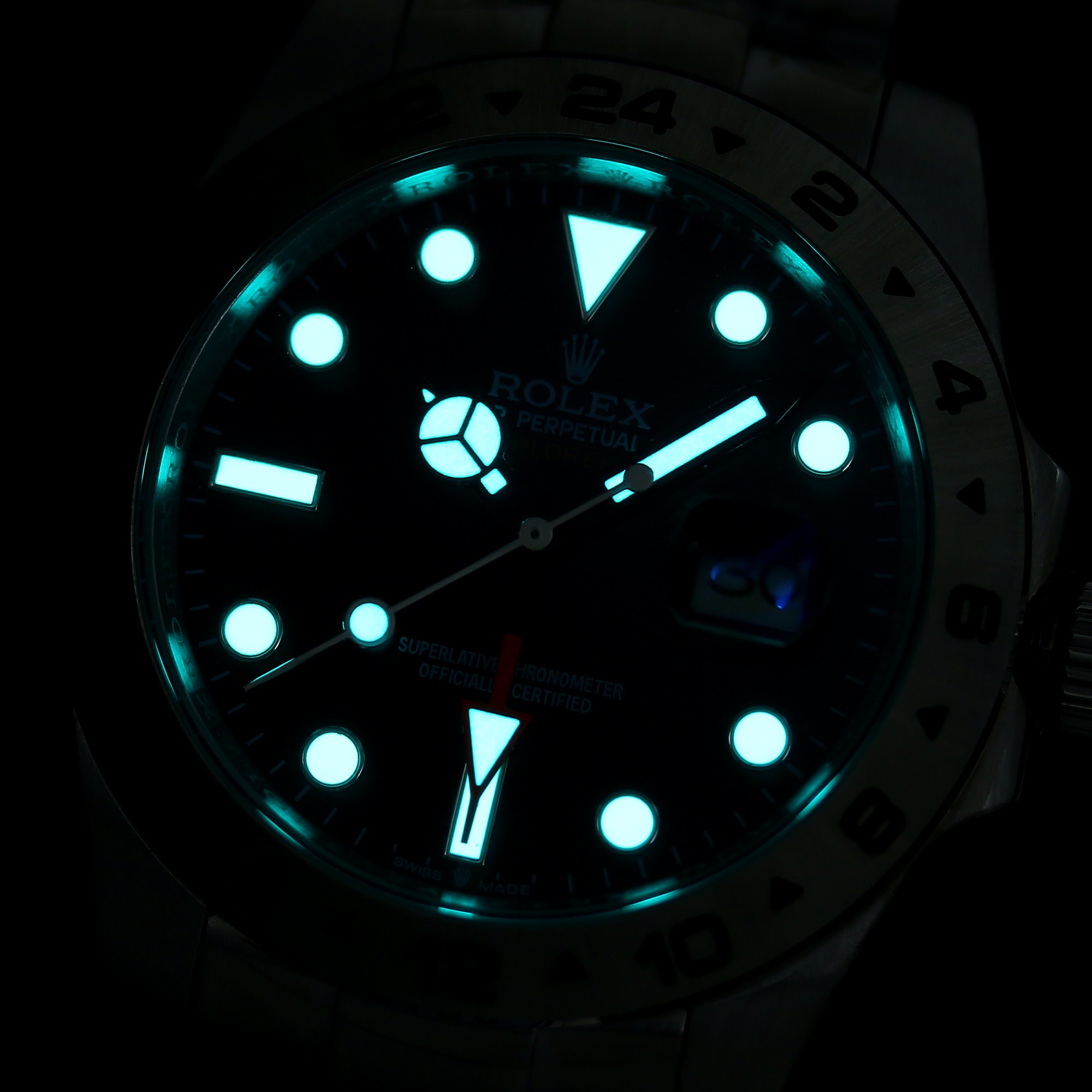 ROLEX A貨 男款 Explorer II 黑面紅針GMT機械腕錶 運動款