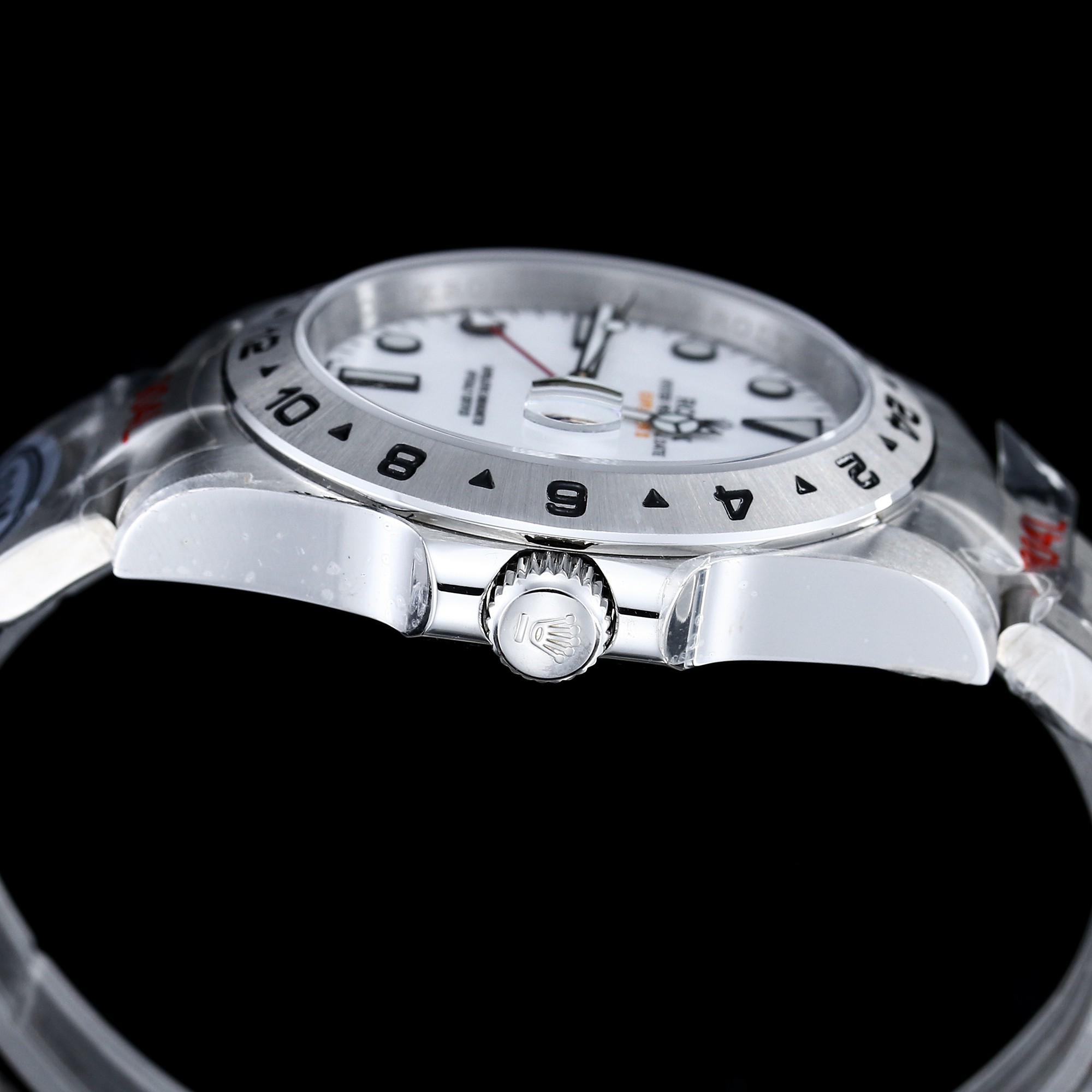 ROLEX A貨 男款 Explorer II 黑面紅針GMT機械腕錶 運動款