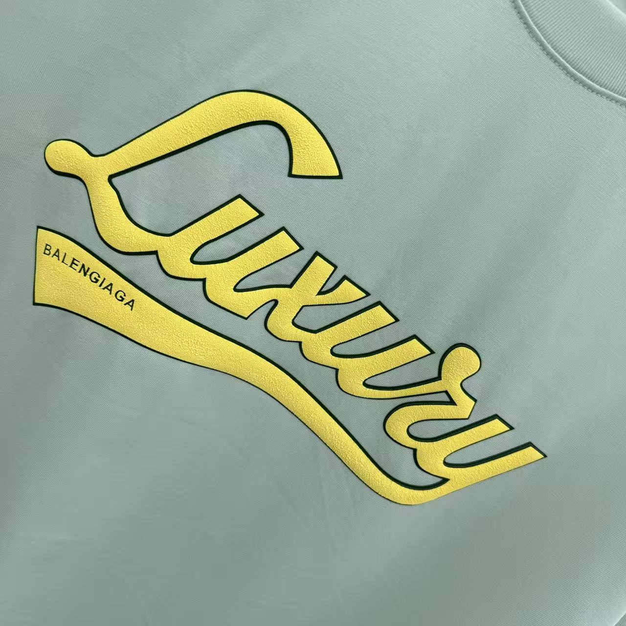 Balenciaga 一比一 Luxury字母印花短袖T恤 淺綠色清新休閒款| 9 Balenciaga 一比一 Luxury字母印花短袖T恤 淺綠色清新休閒款