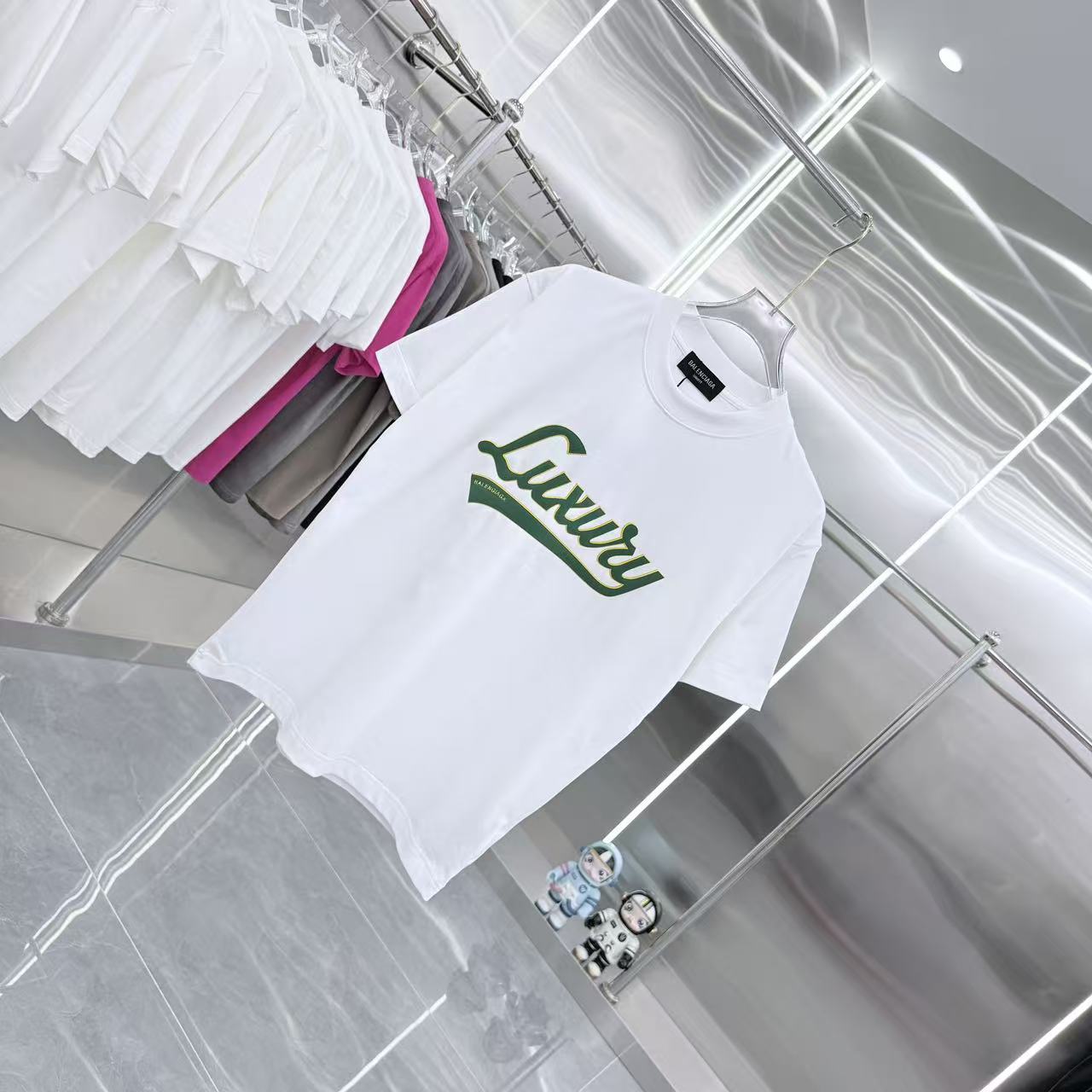 Balenciaga 原單 Luxury字母印花短袖T恤 白色百搭基礎款| 13 Balenciaga 原單 Luxury字母印花短袖T恤 白色百搭基礎款