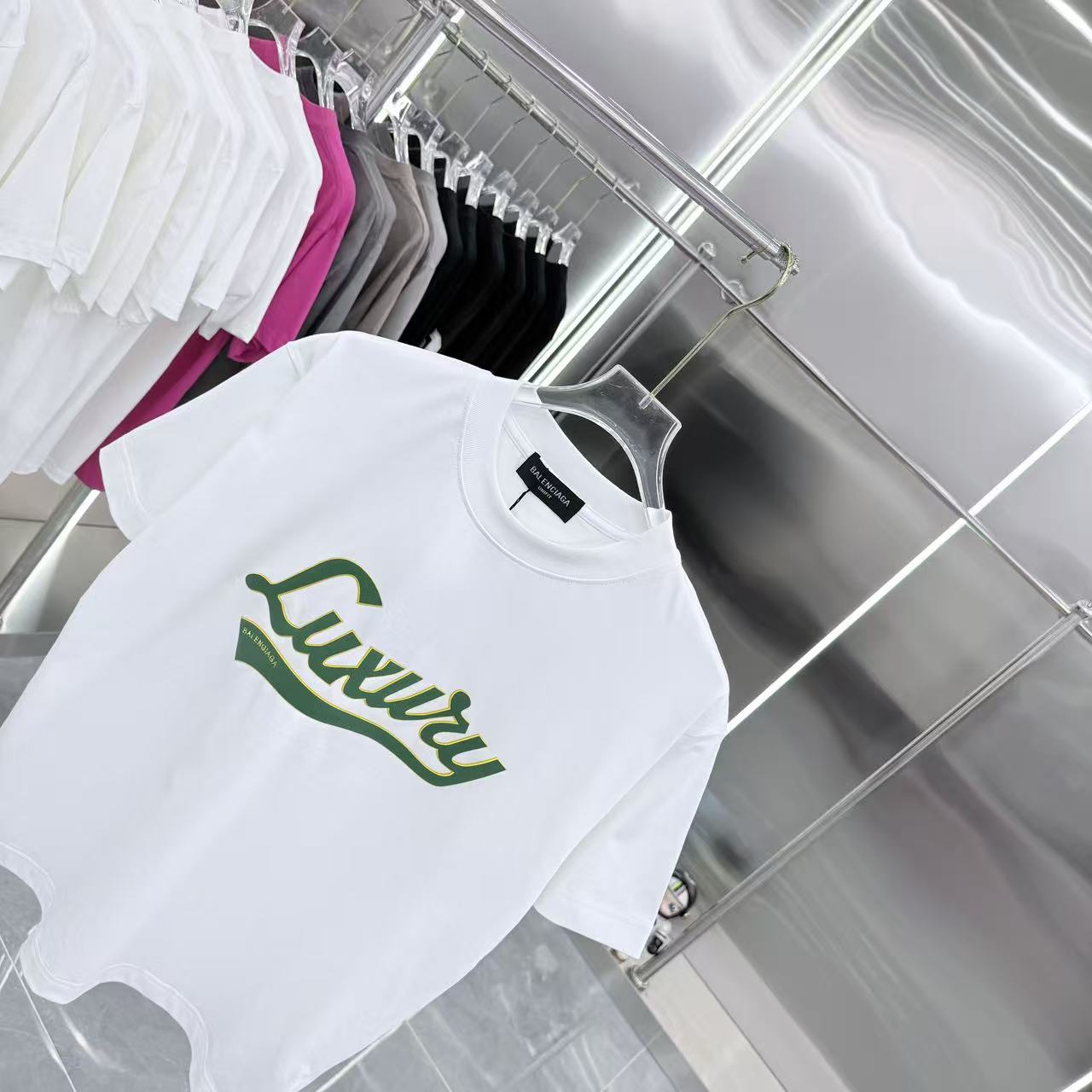 Balenciaga 原單 Luxury字母印花短袖T恤 白色百搭基礎款| 12 Balenciaga 原單 Luxury字母印花短袖T恤 白色百搭基礎款