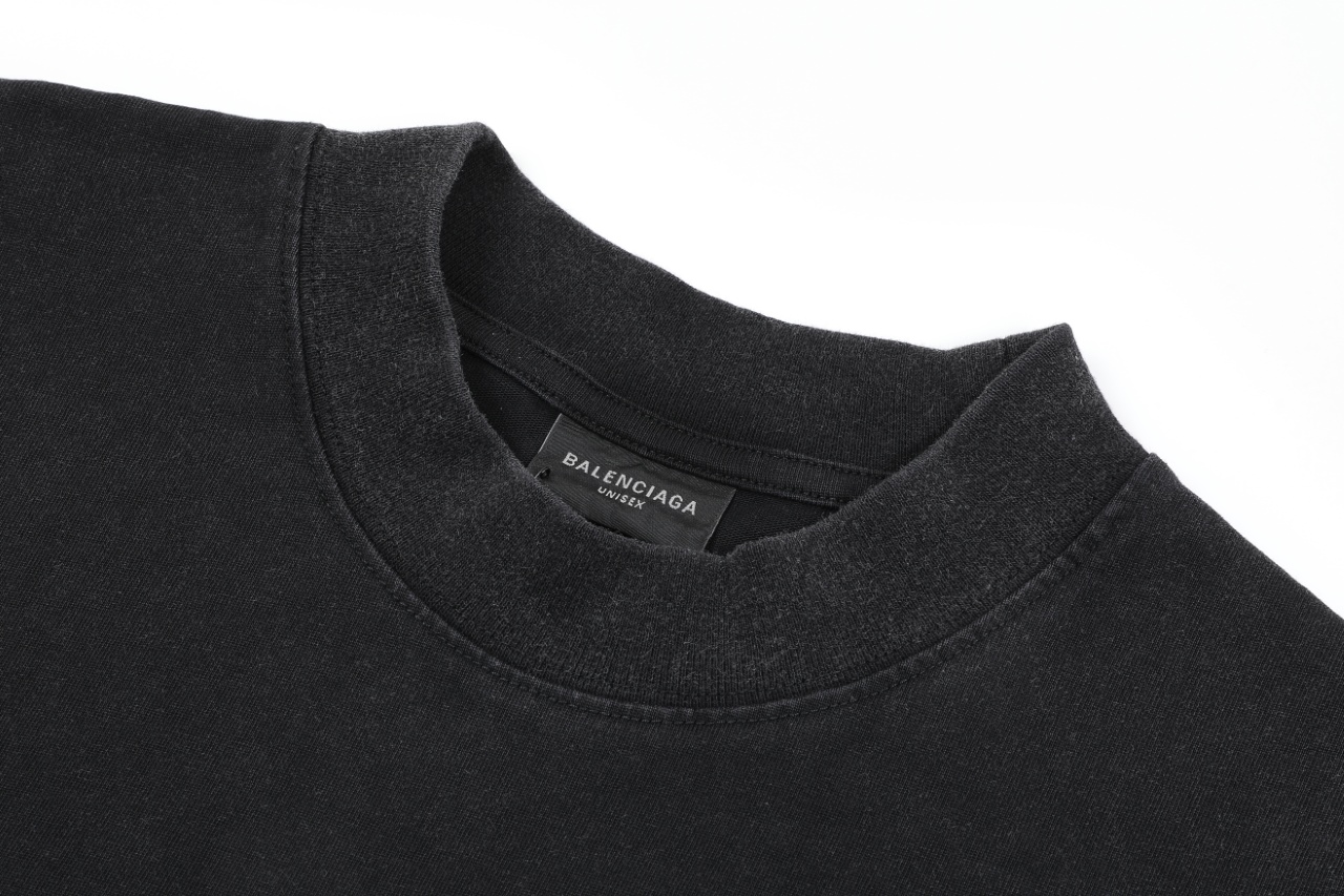 Balenciaga 一比一 五星印花短袖T恤 黑色街頭潮流寬鬆款| 12 Balenciaga 一比一 五星印花短袖T恤 黑色街頭潮流寬鬆款