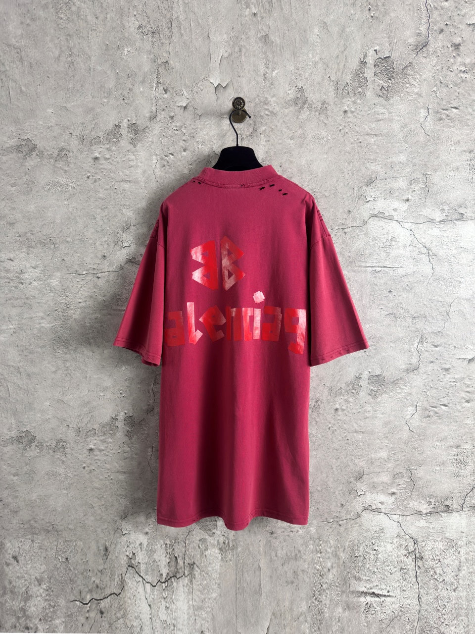 Balenciaga A貨 男款 字母印花寬鬆短袖T恤 做舊潮流街頭款| 14 Balenciaga A貨 男款 字母印花寬鬆短袖T恤 做舊潮流街頭款