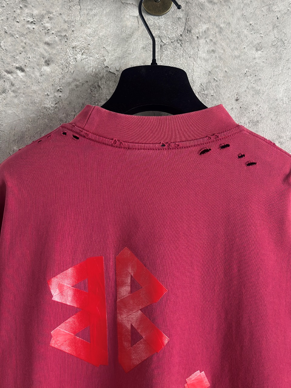 Balenciaga A貨 男款 字母印花寬鬆短袖T恤 做舊潮流街頭款| 9 Balenciaga A貨 男款 字母印花寬鬆短袖T恤 做舊潮流街頭款
