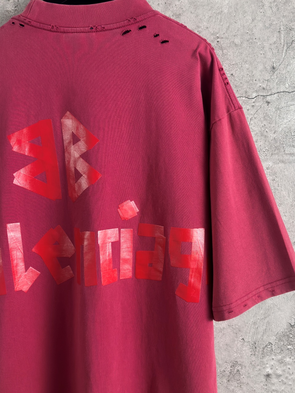 Balenciaga A貨 男款 字母印花寬鬆短袖T恤 做舊潮流街頭款| 8 Balenciaga A貨 男款 字母印花寬鬆短袖T恤 做舊潮流街頭款