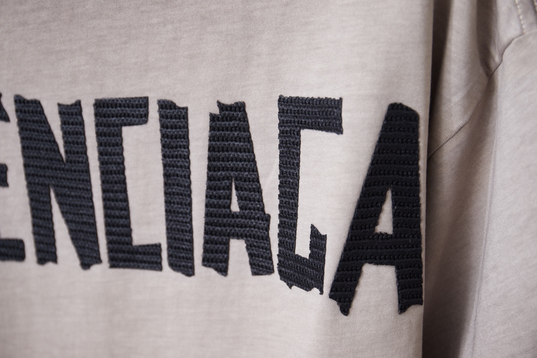 Balenciaga 高仿 雙B刺繡短袖T恤 素面百搭圓領上衣 灰色| 9 Balenciaga 高仿 雙B刺繡短袖T恤 素面百搭圓領上衣 灰色