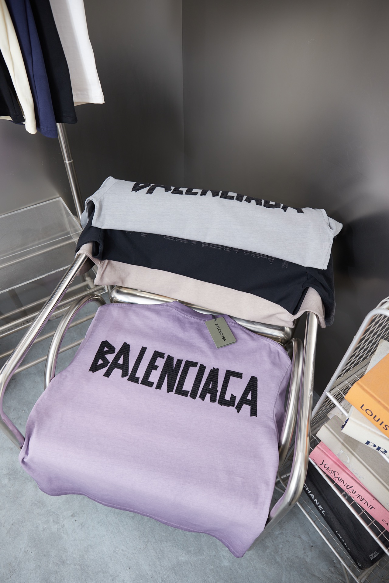 Balenciaga 一比一 雙B標誌短袖T恤 簡約寬鬆潮流上衣 紫色| 8 Balenciaga 一比一 雙B標誌短袖T恤 簡約寬鬆潮流上衣 紫色