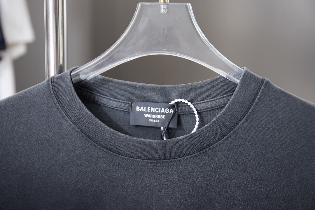 Balenciaga 原單 素色雙B刺繡短袖T恤 寬鬆版型休閒上衣 黑色| 13 Balenciaga 原單 素色雙B刺繡短袖T恤 寬鬆版型休閒上衣 黑色