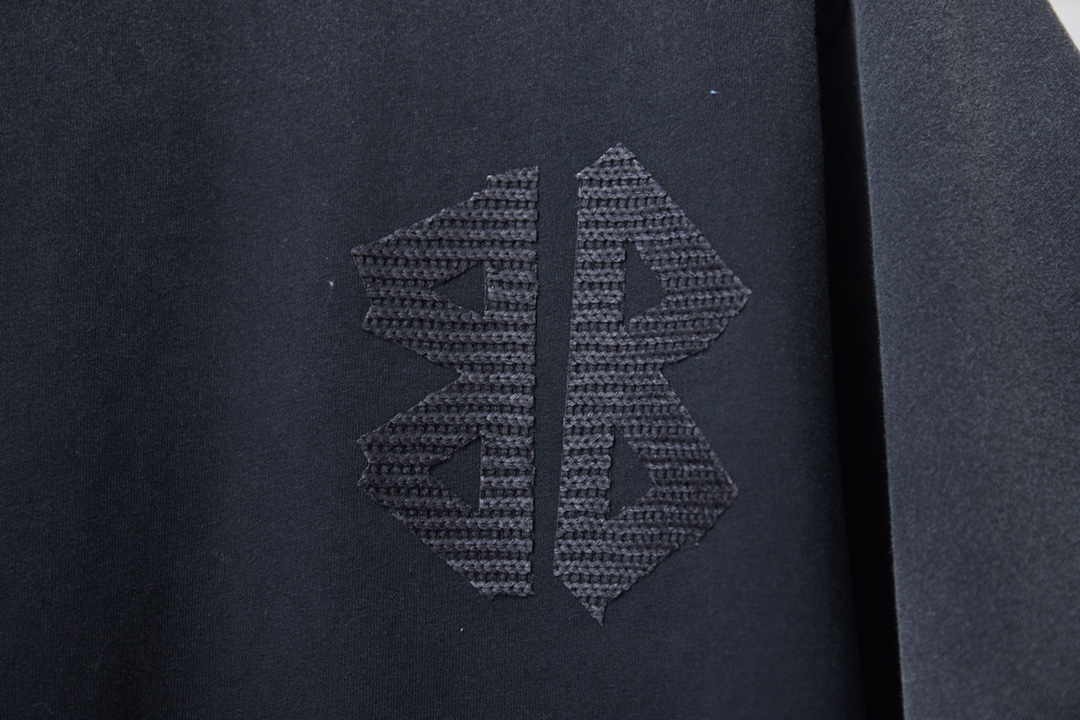Balenciaga 原單 素色雙B刺繡短袖T恤 寬鬆版型休閒上衣 黑色| 12 Balenciaga 原單 素色雙B刺繡短袖T恤 寬鬆版型休閒上衣 黑色