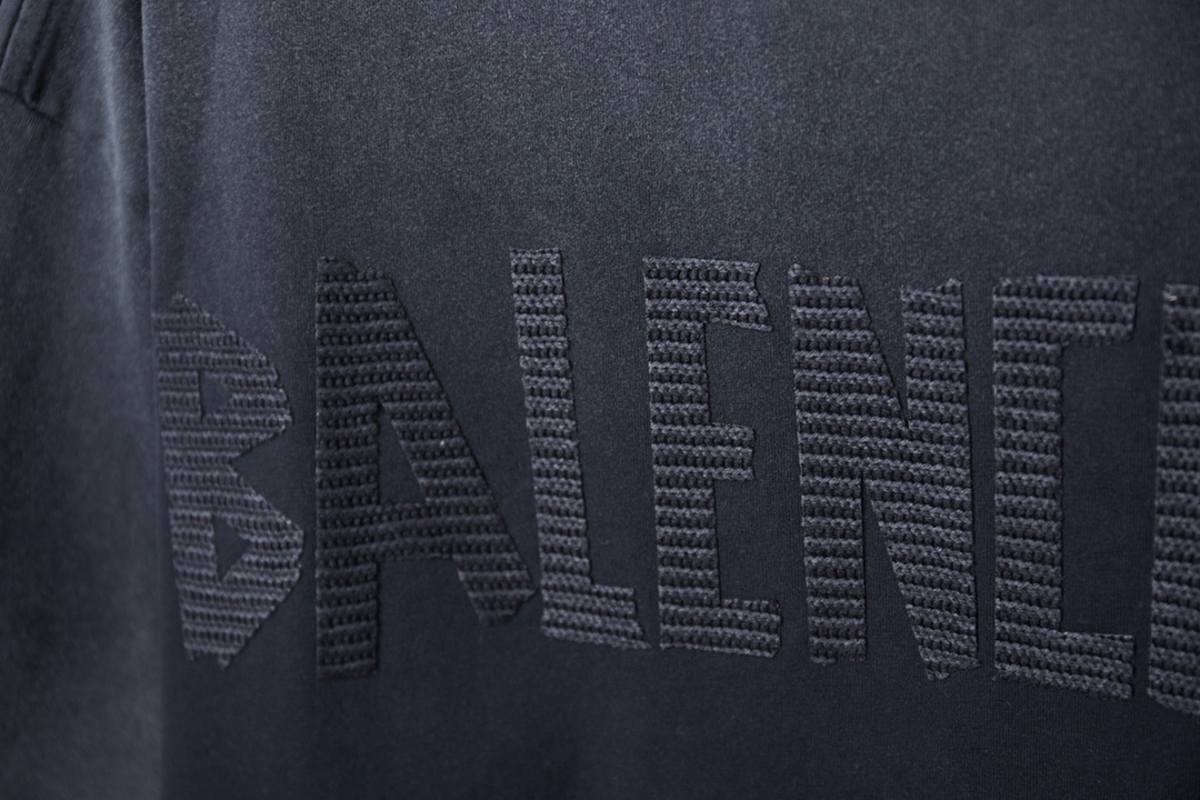 Balenciaga 原單 素色雙B刺繡短袖T恤 寬鬆版型休閒上衣 黑色| 9 Balenciaga 原單 素色雙B刺繡短袖T恤 寬鬆版型休閒上衣 黑色