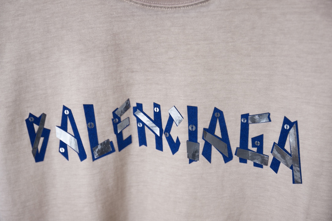 Balenciaga 原單 拼接字母短袖T恤 潮流印花寬鬆上衣 黑灰色| 12 Balenciaga 原單 拼接字母短袖T恤 潮流印花寬鬆上衣 黑灰色