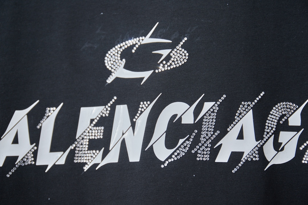 Balenciaga 高仿 個性字母印花短袖T恤 潮流寬鬆休閒上衣 黑色| 12 Balenciaga 高仿 個性字母印花短袖T恤 潮流寬鬆休閒上衣 黑色