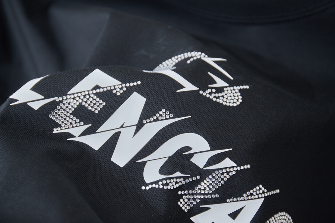 Balenciaga 高仿 個性字母印花短袖T恤 潮流寬鬆休閒上衣 黑色| 11 Balenciaga 高仿 個性字母印花短袖T恤 潮流寬鬆休閒上衣 黑色