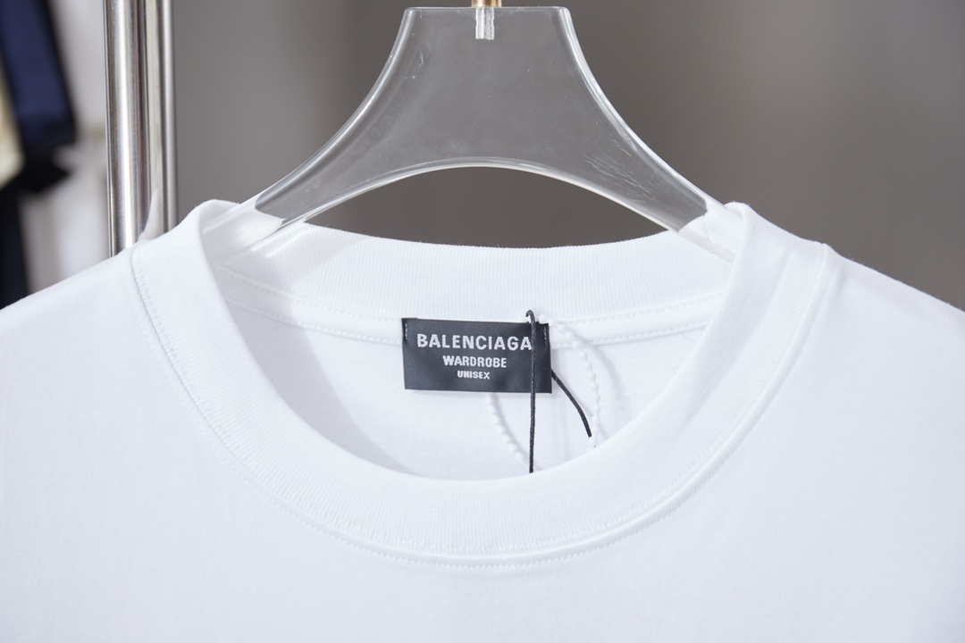 Balenciaga A貨 字母印花短袖T恤 潮流設計寬鬆休閒上衣 白色| 13 Balenciaga A貨 字母印花短袖T恤 潮流設計寬鬆休閒上衣 白色