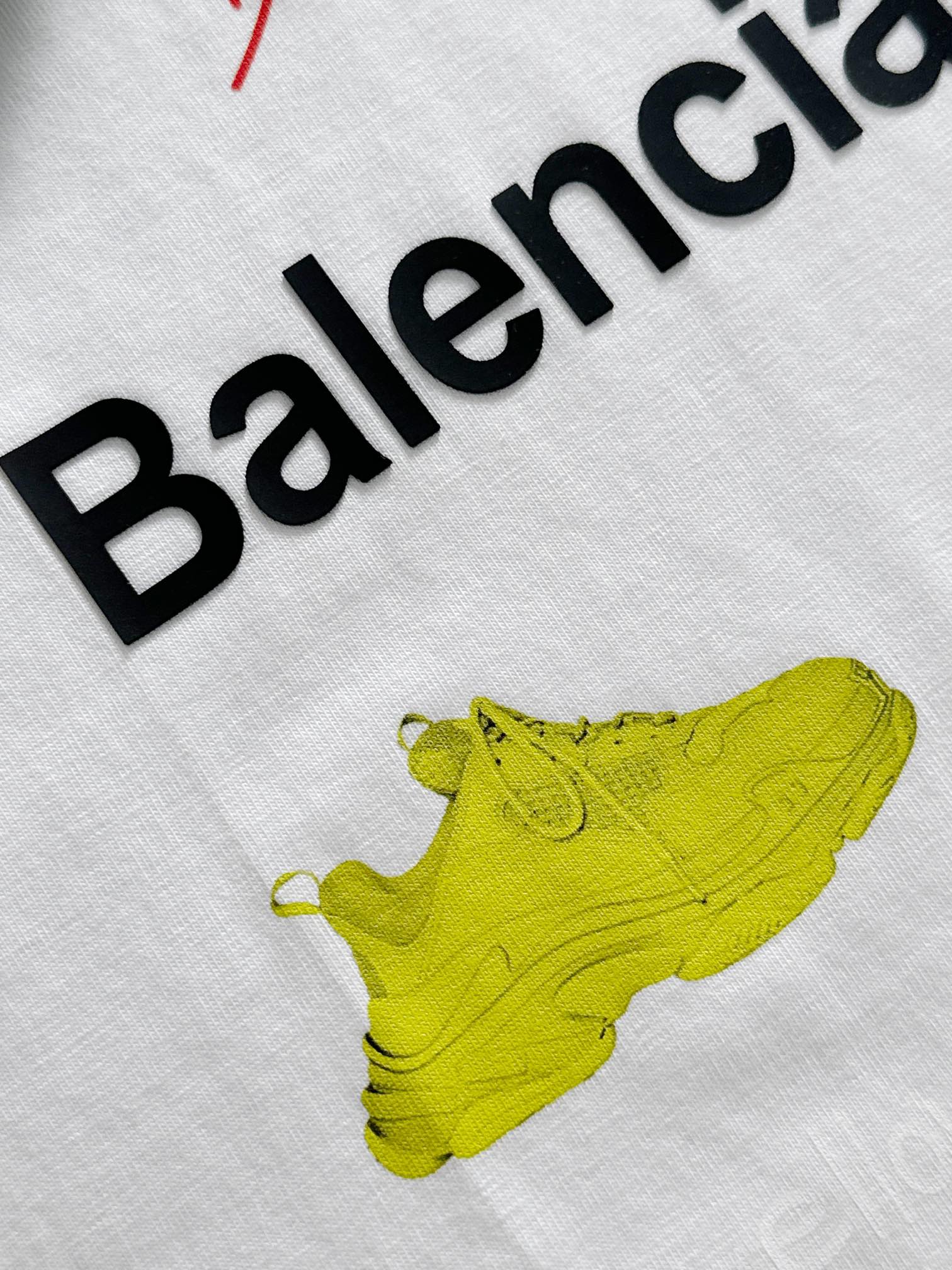 Balenciaga 原單鞋款印花短袖T恤 寬鬆版潮流百搭男女同款白色| 9 Balenciaga 原單鞋款印花短袖T恤 寬鬆版潮流百搭男女同款白色