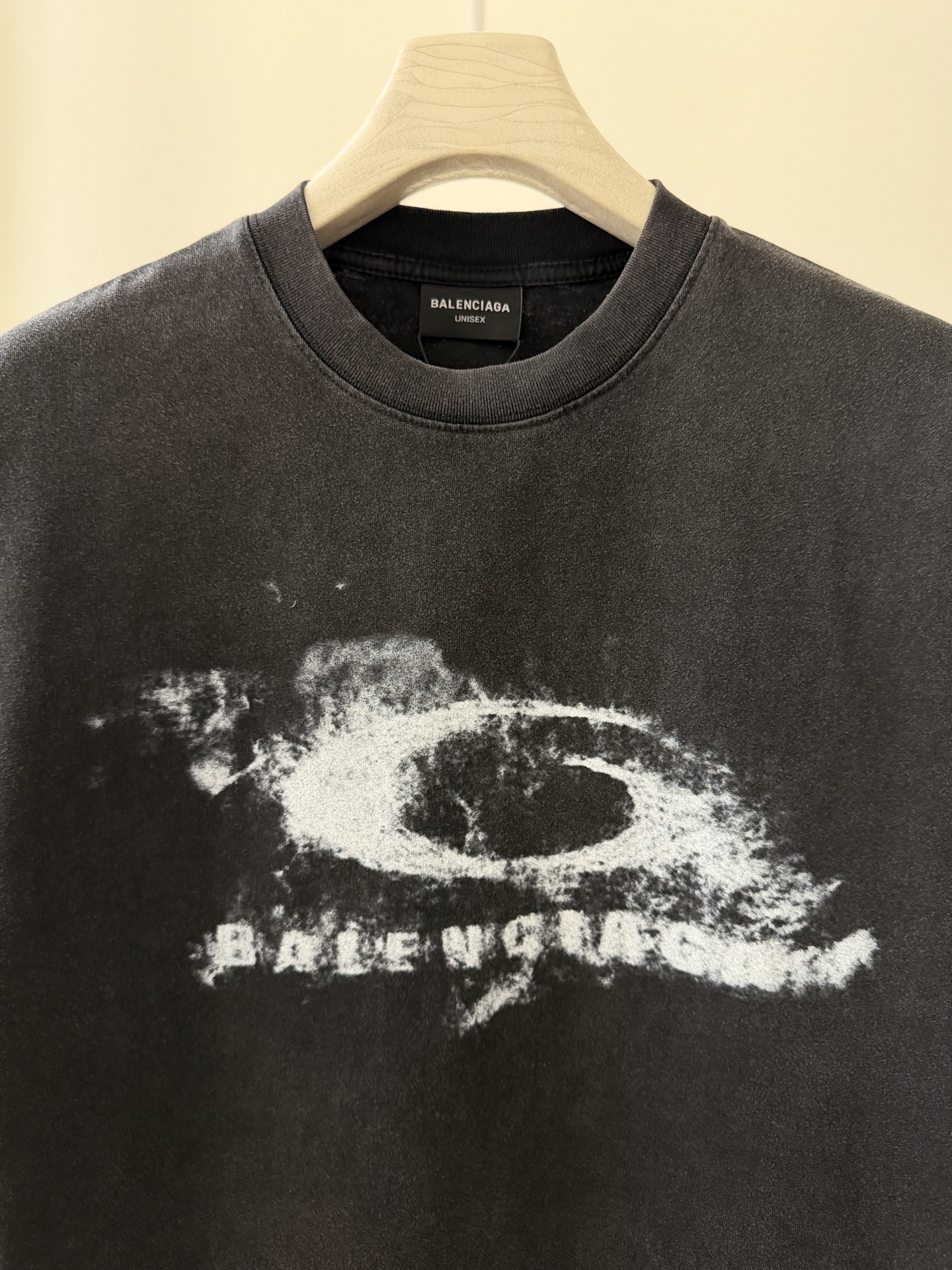Balenciaga 高仿漸變水洗印花短袖T恤 寬鬆版街頭風男女同款黑色| 12 Balenciaga 高仿漸變水洗印花短袖T恤 寬鬆版街頭風男女同款黑色