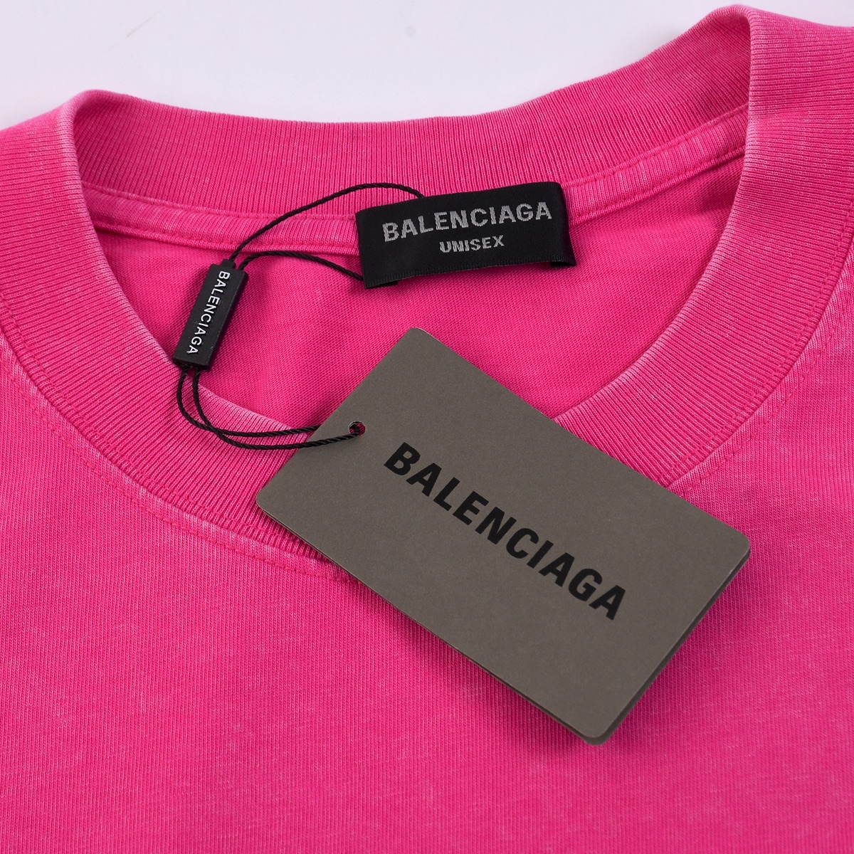 Balenciaga A貨彩色塗鴉Logo短袖T恤 寬鬆版街頭潮流男女同款粉色| 12 Balenciaga A貨彩色塗鴉Logo短袖T恤 寬鬆版街頭潮流男女同款粉色