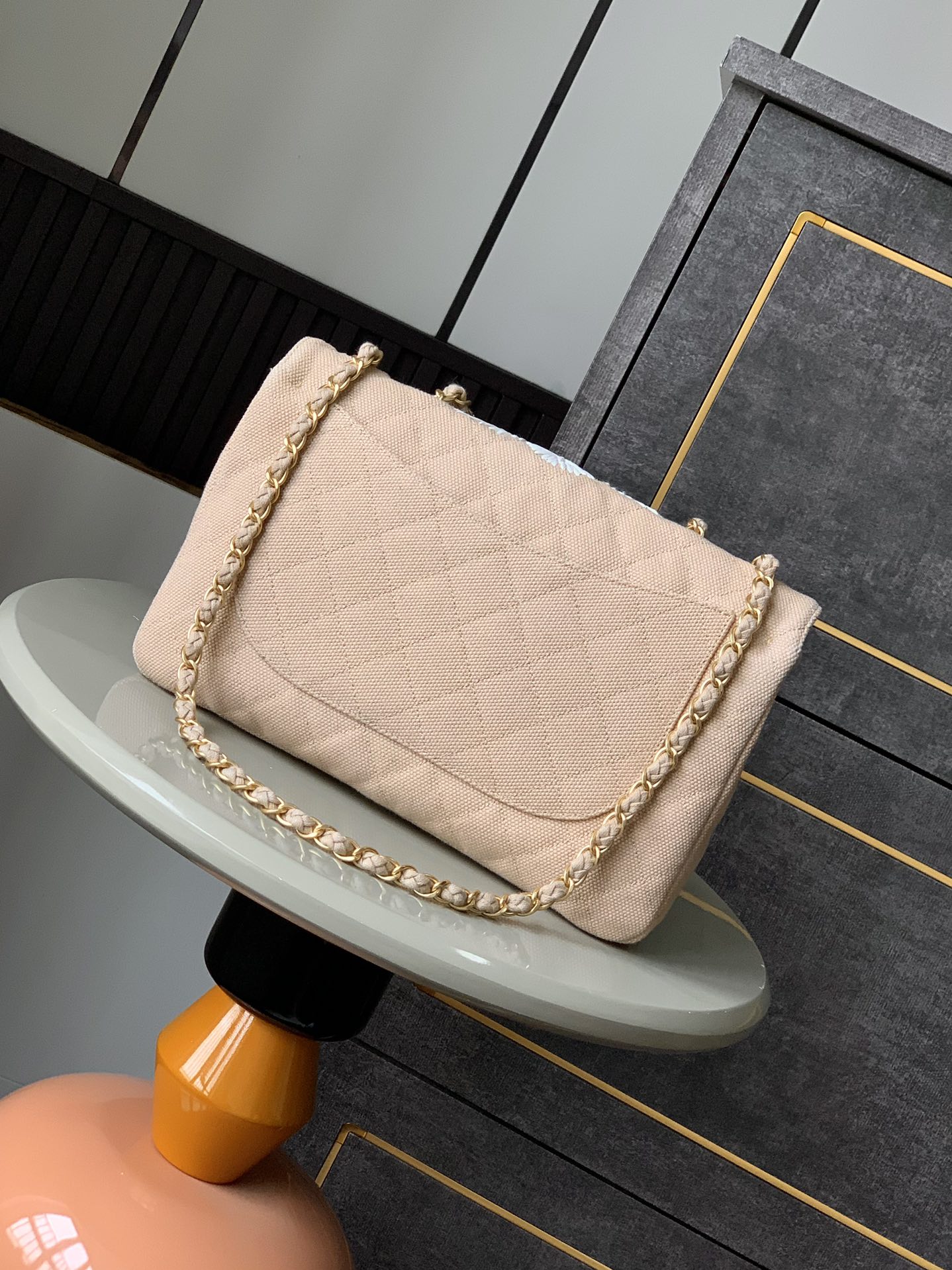 CHANEL一比一Boy Chanel米色刺繡花卉鏈條包優雅翻蓋款| 13 CHANEL一比一Boy Chanel米色刺繡花卉鏈條包優雅翻蓋款