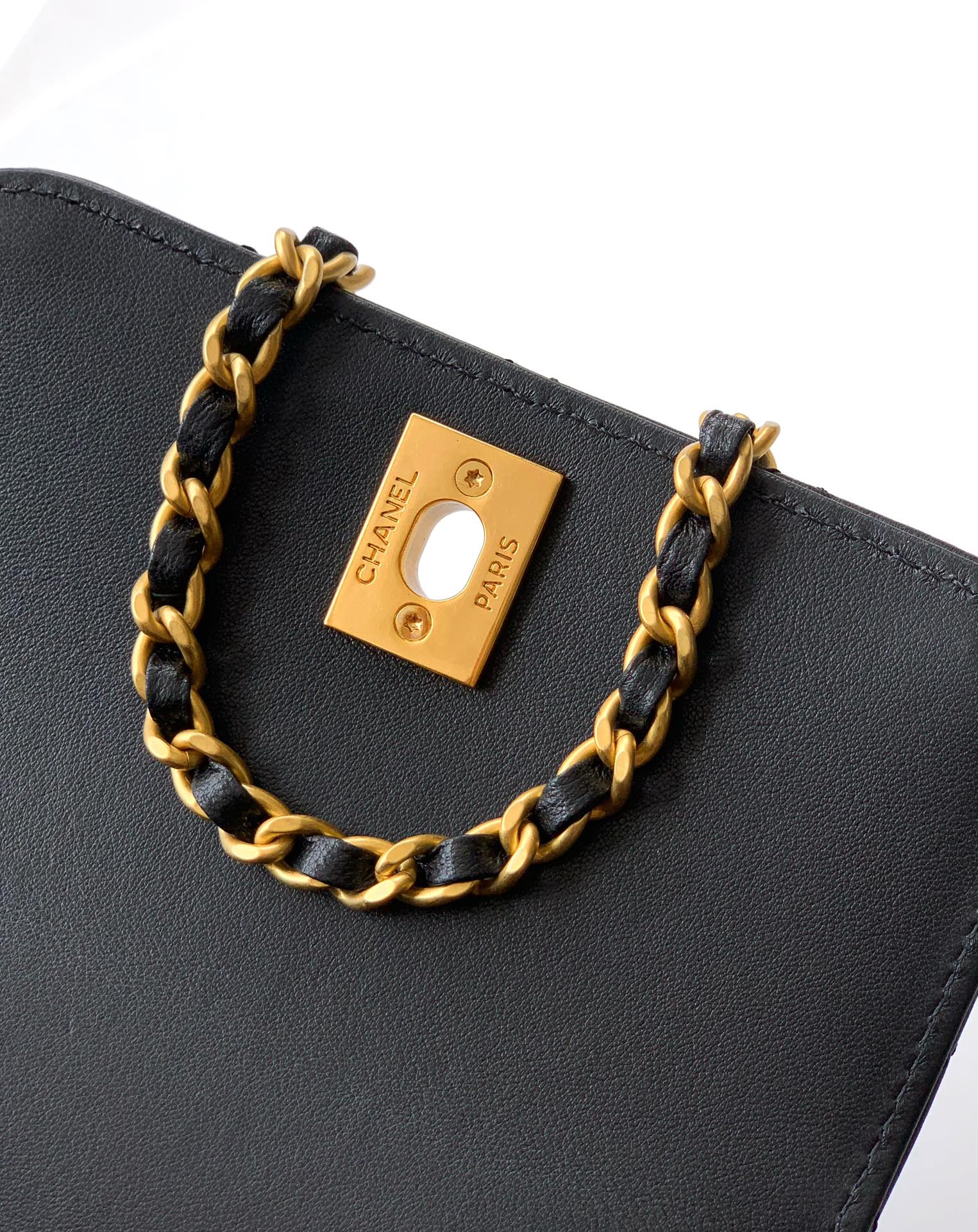 Chanel 高仿 女款 Coco Handle 迷你菱格手提包 黑色 氣質百搭款| 9 Chanel 高仿 女款 Coco Handle 迷你菱格手提包 黑色 氣質百搭款