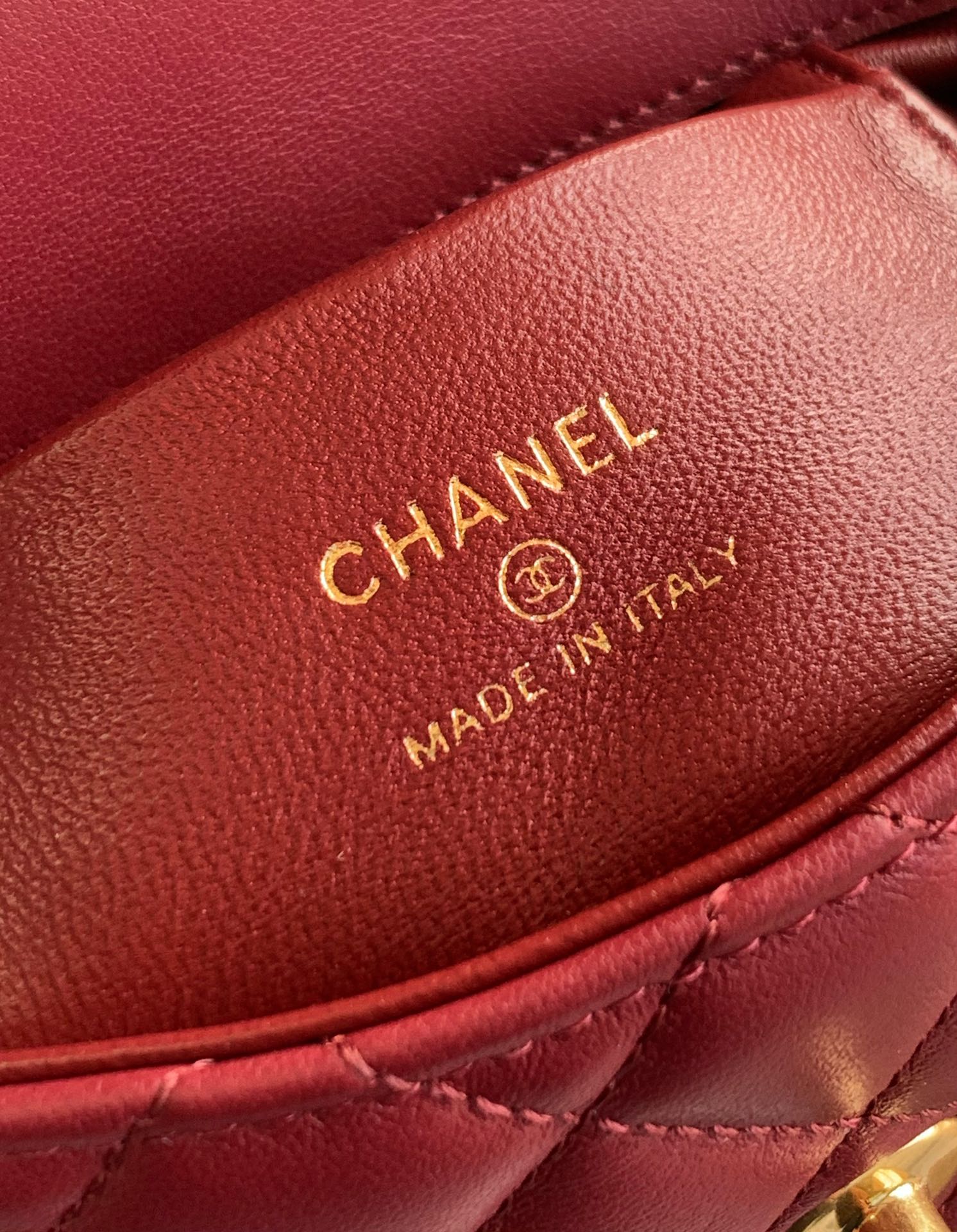 Chanel 一比一 女款 Coco Handle 迷你菱格手提包 紅色 小香風款| 7 Chanel 一比一 女款 Coco Handle 迷你菱格手提包 紅色 小香風款