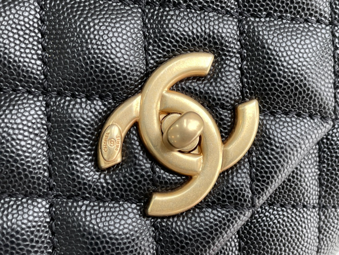 Chanel 高仿 女款 Coco Handle 大號菱格手提包 黑色 高級通勤款| 11 Chanel 高仿 女款 Coco Handle 大號菱格手提包 黑色 高級通勤款