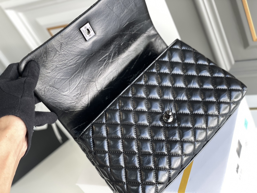 CHANEL 原單 Coco Handle 手提包 黑色漆皮 大號菱格紋鏈條包| 9 CHANEL 原單 Coco Handle 手提包 黑色漆皮 大號菱格紋鏈條包