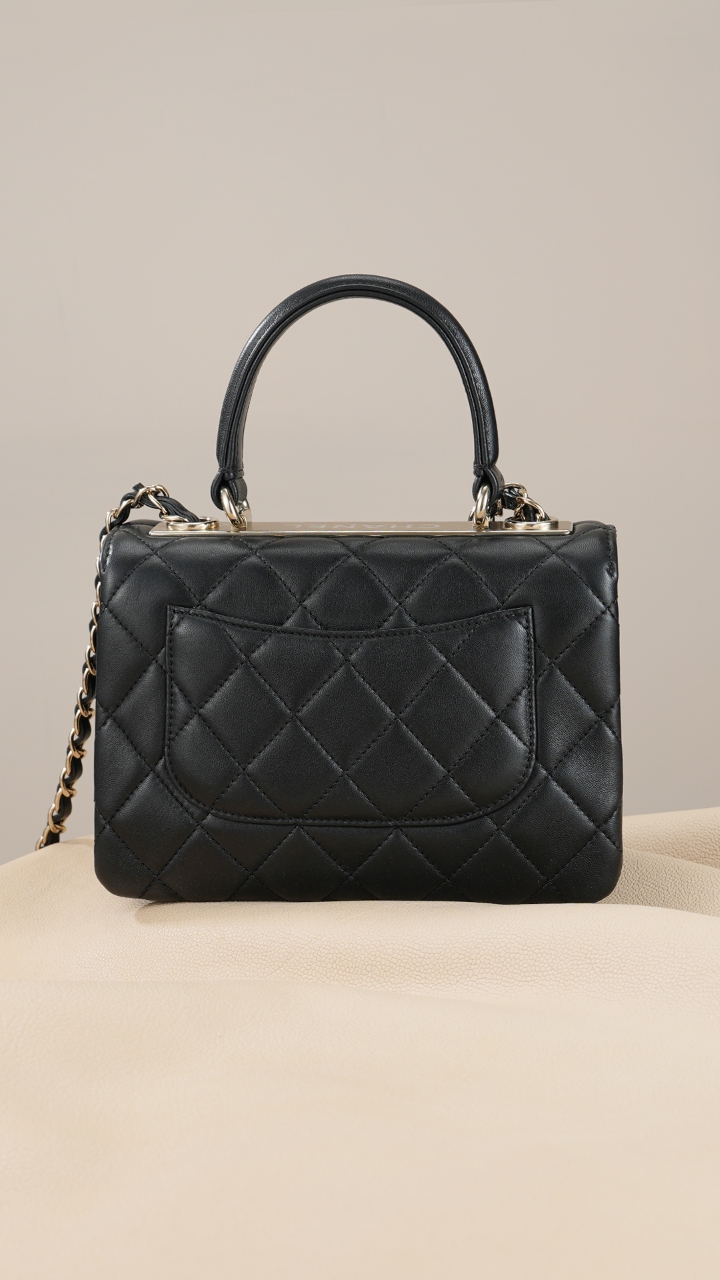 CHANEL 一比一 Coco Handle 手提包 小號 黑色菱格紋鏈條翻蓋包| 11 CHANEL 一比一 Coco Handle 手提包 小號 黑色菱格紋鏈條翻蓋包