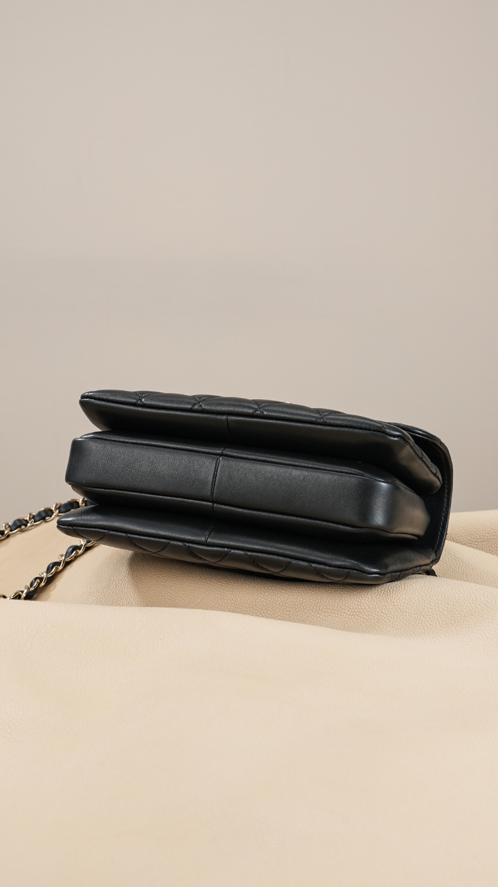 CHANEL 一比一 Coco Handle 手提包 小號 黑色菱格紋鏈條翻蓋包| 10 CHANEL 一比一 Coco Handle 手提包 小號 黑色菱格紋鏈條翻蓋包
