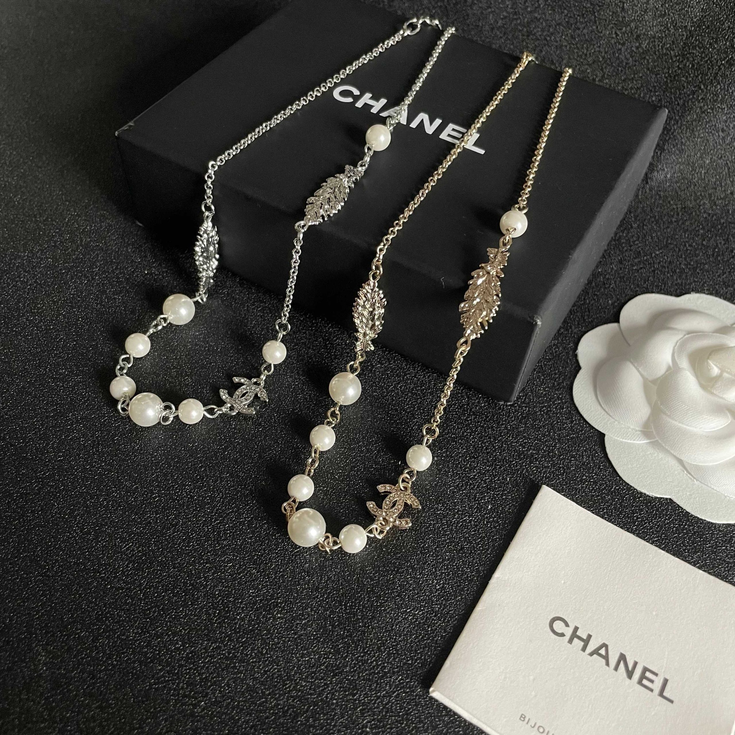 Chanel 一比一珍珠雙C項鍊 女款優雅氣質鎖骨鍊 百搭款| 12 Chanel 一比一珍珠雙C項鍊 女款優雅氣質鎖骨鍊 百搭款