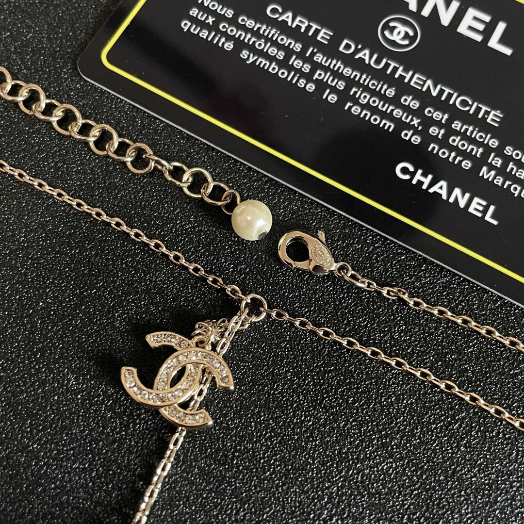 Chanel 原單雙C花朵吊墜項鍊 女款精緻鎖骨鍊 氣質百搭| 7 Chanel 原單雙C花朵吊墜項鍊 女款精緻鎖骨鍊 氣質百搭